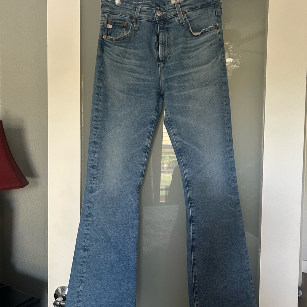 Ag Adriano Goldschmied High Rise Blue Denim Jeans